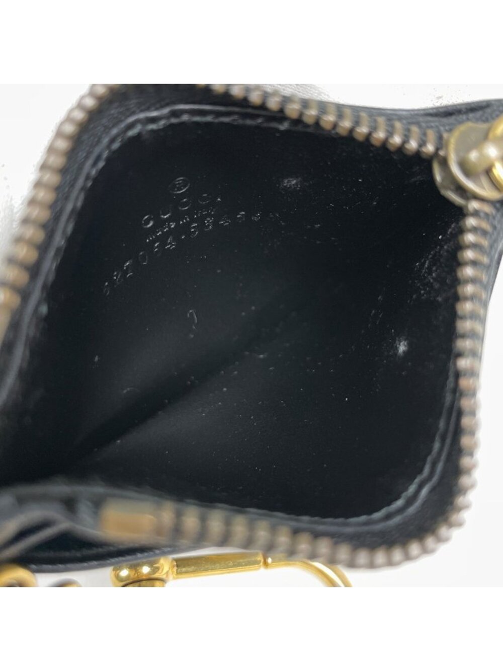 Gucci Card Case GG Marmont Wallet Leather Black - Picture 5 of 5